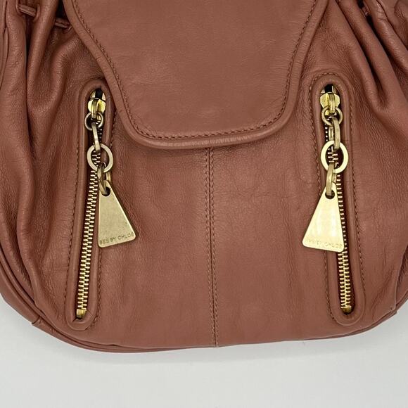 See By Chloe Smooth Leather Mauve Tassel Crossbody Bag - Picture 11 of 12